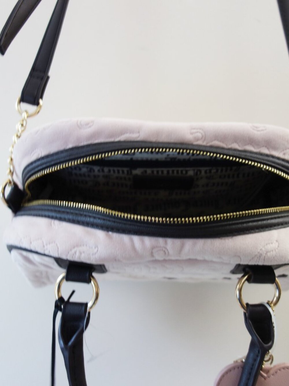 Juicy Couture Vintage Dreams Satchel Size Medium Velvet Blush Pink NWT! - Picture 7 of 13